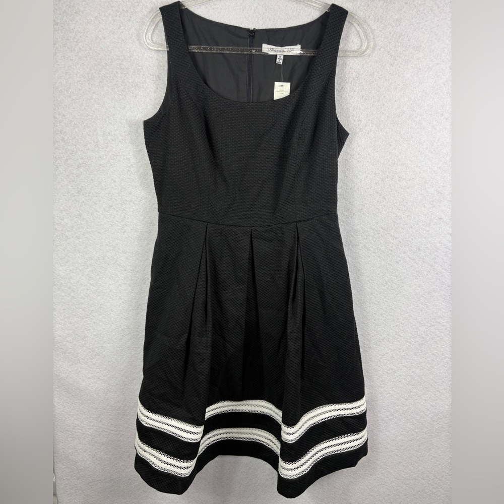 Carmen Marc Valvo Size 12 Black and White Dress Size 12